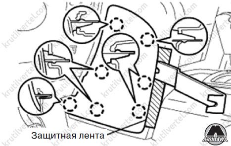 Как снять накладки двери тлк 200