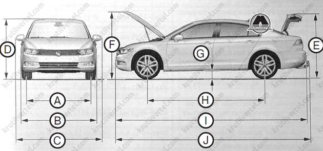 Фольксваген пассат чертеж