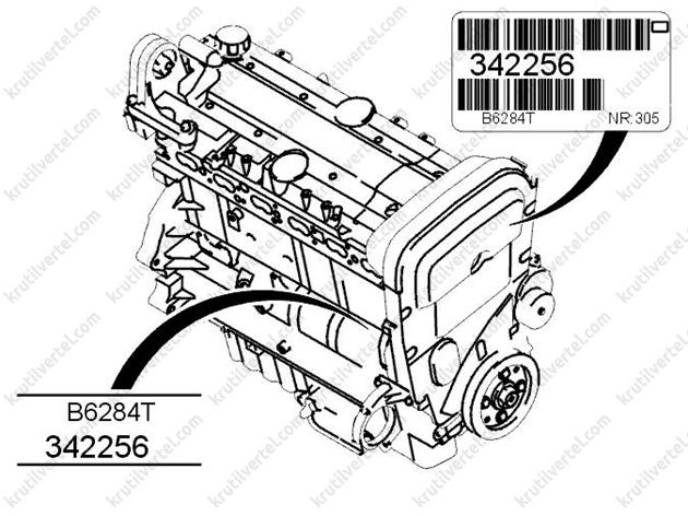 бензиновый 6-цилиндровый двигатель В6294Т Volvo XC90, бензиновый 6-цилиндровый двигатель В6294Т Вольво ИксСи90