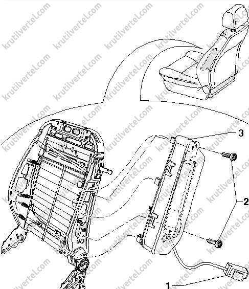 модуль боковой подушки безопасности VW Caddy, модуль боковой подушки безопасности Фольксваген Кадди