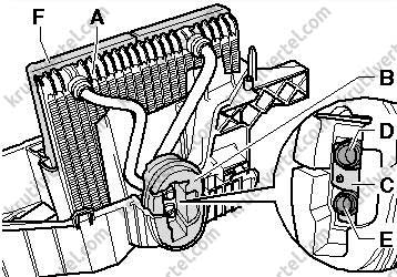 випарник кондиціонера повітря VW Caddy, випарник кондиціонера повітря Фольксваген Кадді