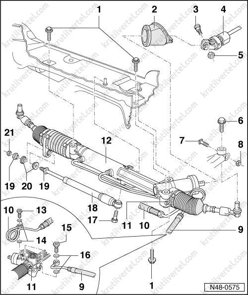 Как снимается руль на фольксваген пассат б5