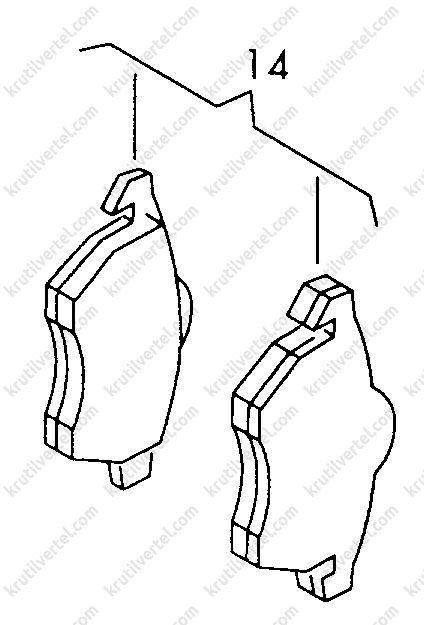 Передние тормозные колодки расходники Volkswagen Passat В5, расходники Volkswagen Passat B5 Variant, расходники Фольксваген Пассат Б5, расходники Фольксваген Пассат Б5 Вариант