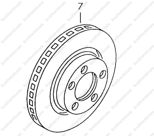 Передний тормозной диск расходники Volkswagen Passat В5, расходники Volkswagen Passat B5 Variant, расходники Фольксваген Пассат Б5, расходники Фольксваген Пассат Б5 Вариант