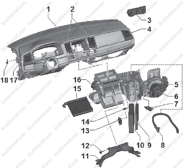 компоненты системы VW T6 с 2015 года, компоненты системы VW Caravelle с 2015 года, компоненты системы Фольксваген Т6 с 2015 года, компоненты системы Фольксваген Каравелла с 2015 года