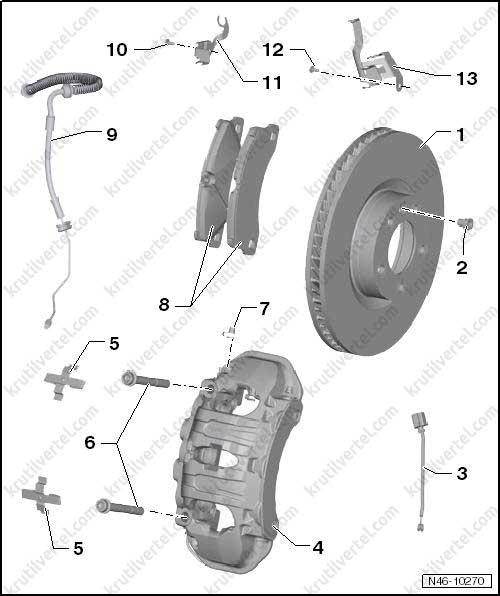 Тормозные колодки volkswagen touareg